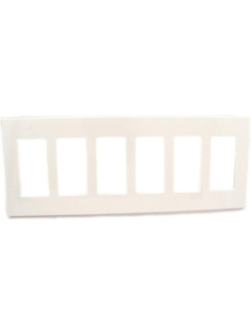 Leviton 6-Gang Decora Plus Wallplate Screwless Snap-On Mount, 80326-SW, White